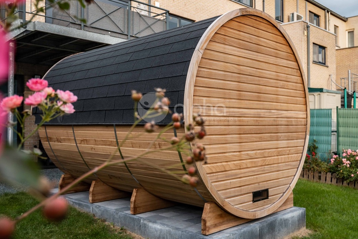 Fass-Sauna Aussenansicht 002 Fass-Sauna Aussenansicht 002